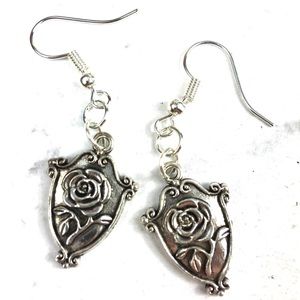 3  for $15 Art Deco Rose Dangle Earrings